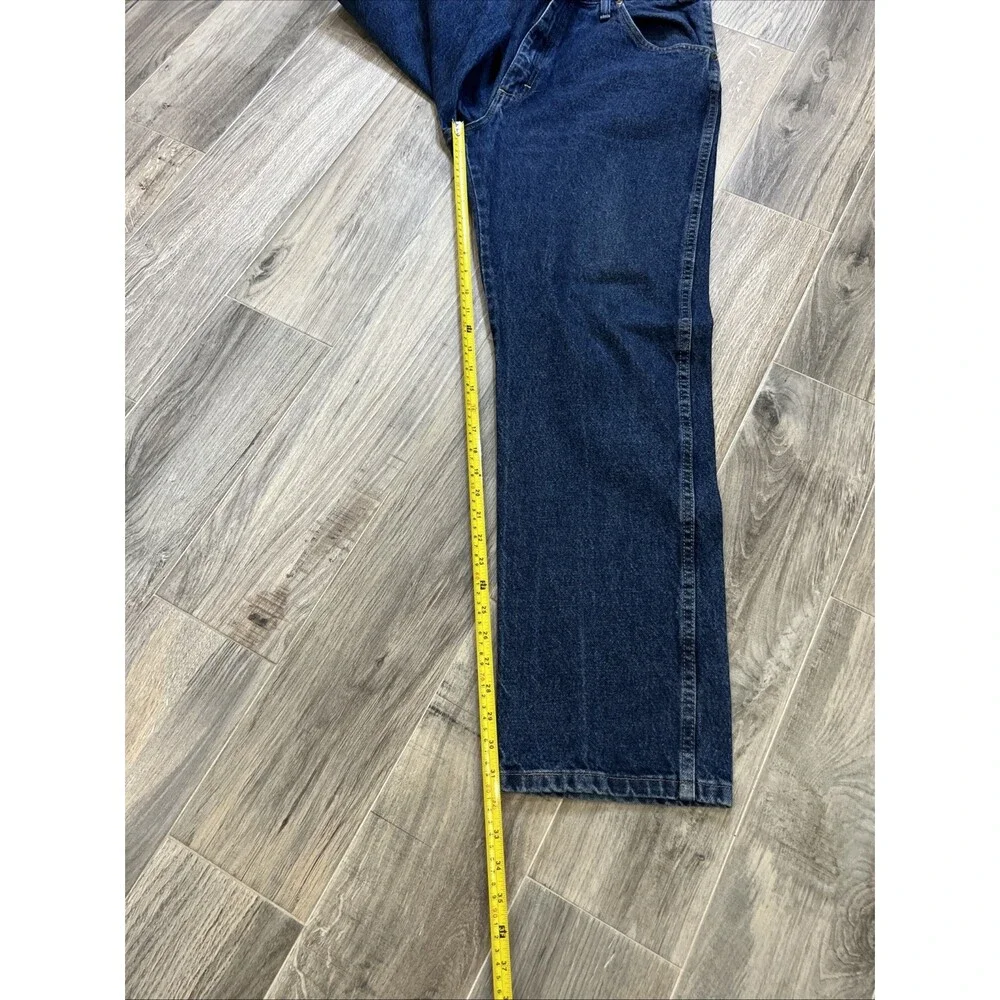 Wrangler Jeans Mens 36 X 32 Dark Wash Regular Fit Western Denim Cowboy Straight